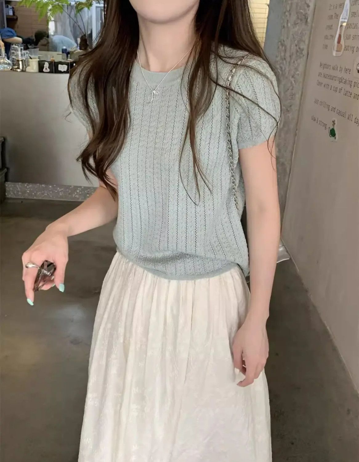 Summer Ice Silk Short Knit Top