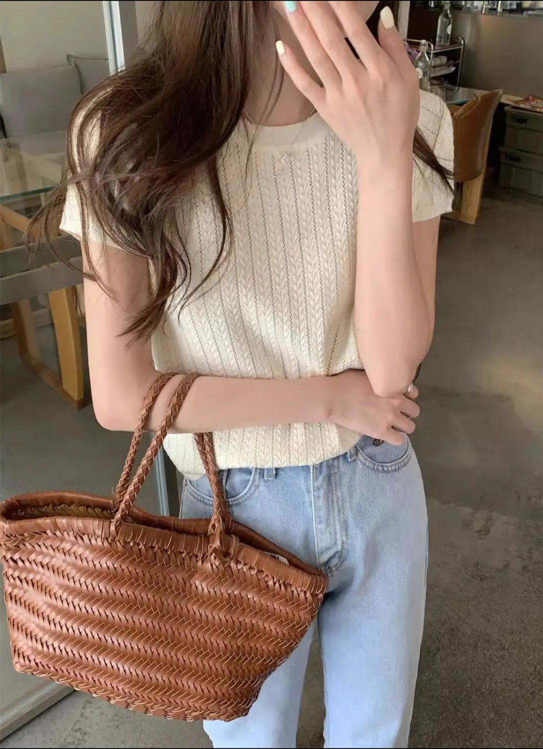 Summer Ice Silk Short Knit Top