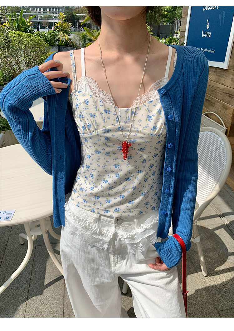 Lace Cami Top with Built-in Bra