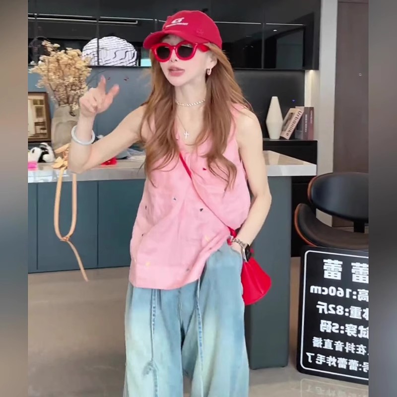 Korean Sweet V-neck Tank Top