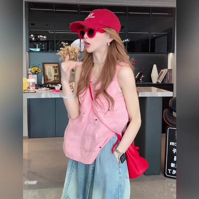 Korean Sweet V-neck Tank Top