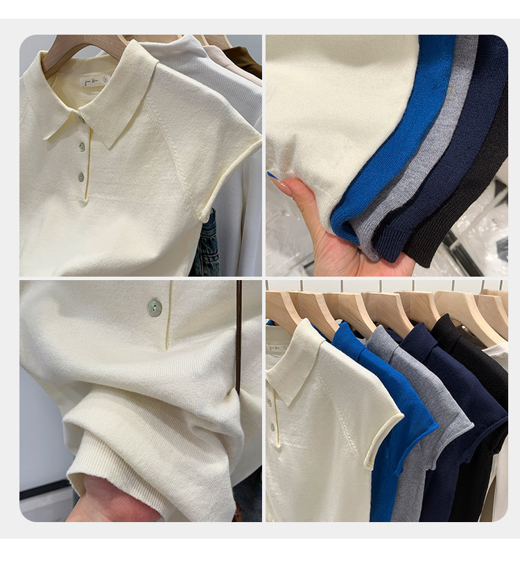 Women's Short Sleeve Knit Polo Shirt