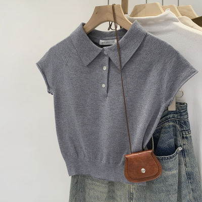 Women's Short Sleeve Knit Polo Shirt