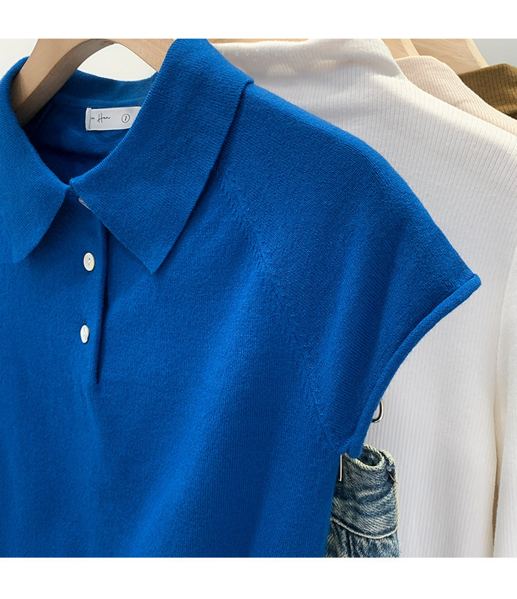 Women's Short Sleeve Knit Polo Shirt