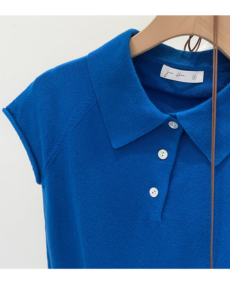 Women's Short Sleeve Knit Polo Shirt