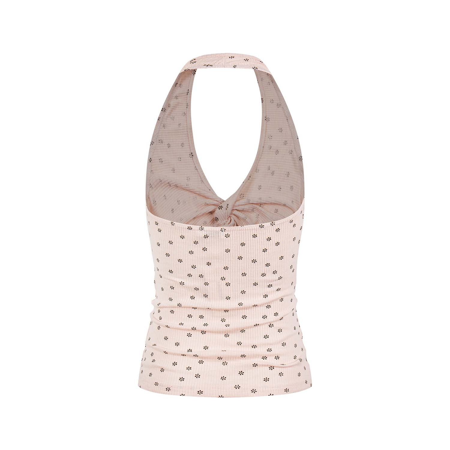 UNBDNS Floral Halter Tank Top