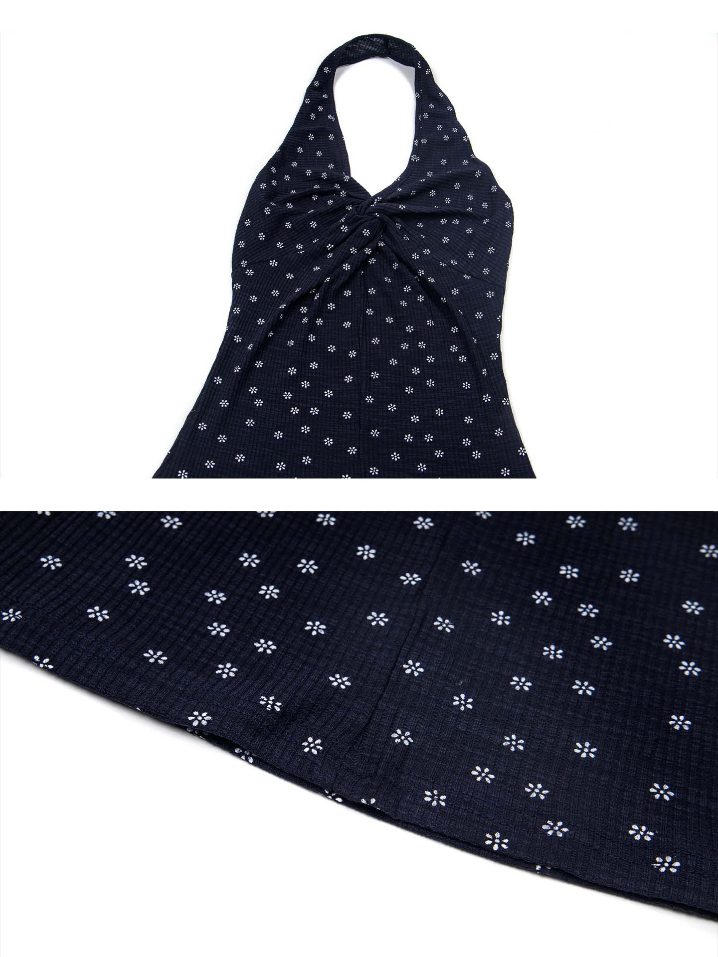 UNBDNS Floral Halter Tank Top