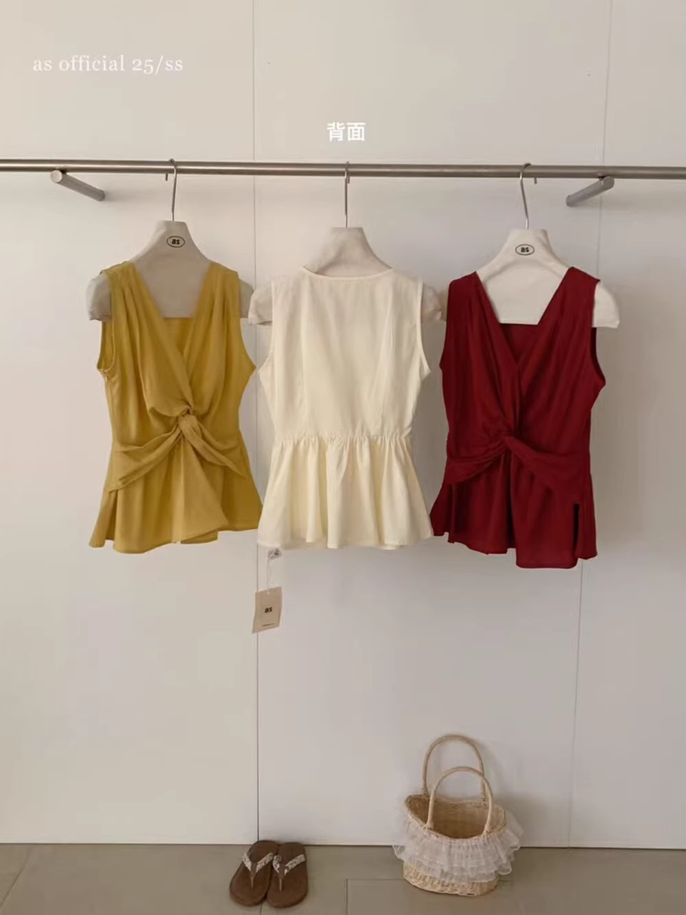 Summer V-neck Twist Sleeveless Tank Top