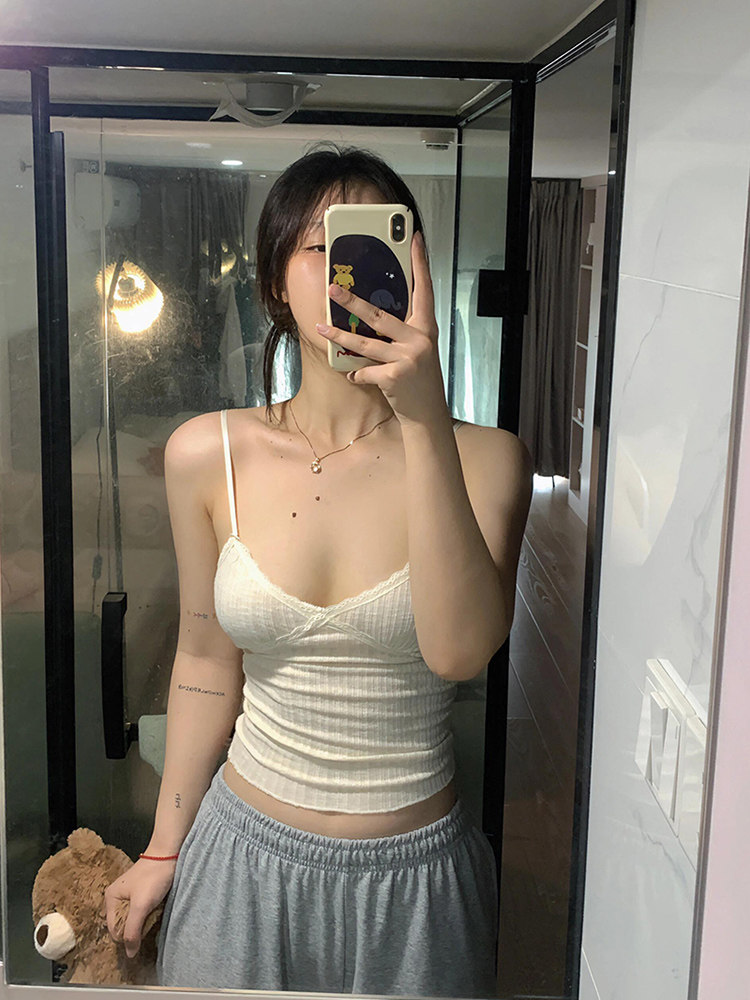 Lace V-neck Cross Bralette Top
