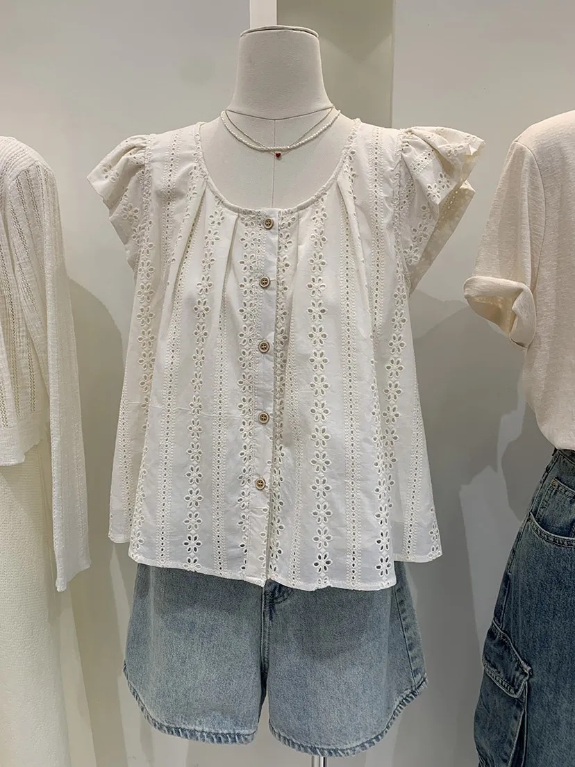 French Style Short Cotton Shirt