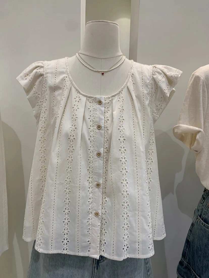 French Style Short Cotton Shirt
