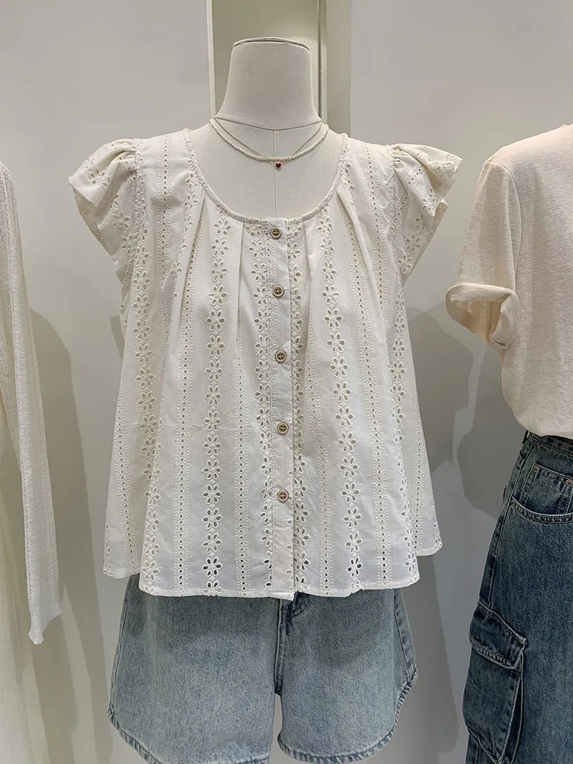 French Style Short Cotton Shirt