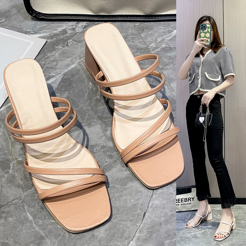 Fairy Style Medium Block Heel Women Sandals
