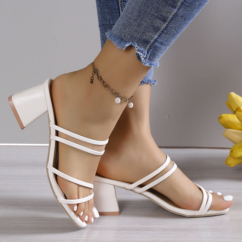 Fairy Style Medium Block Heel Women Sandals