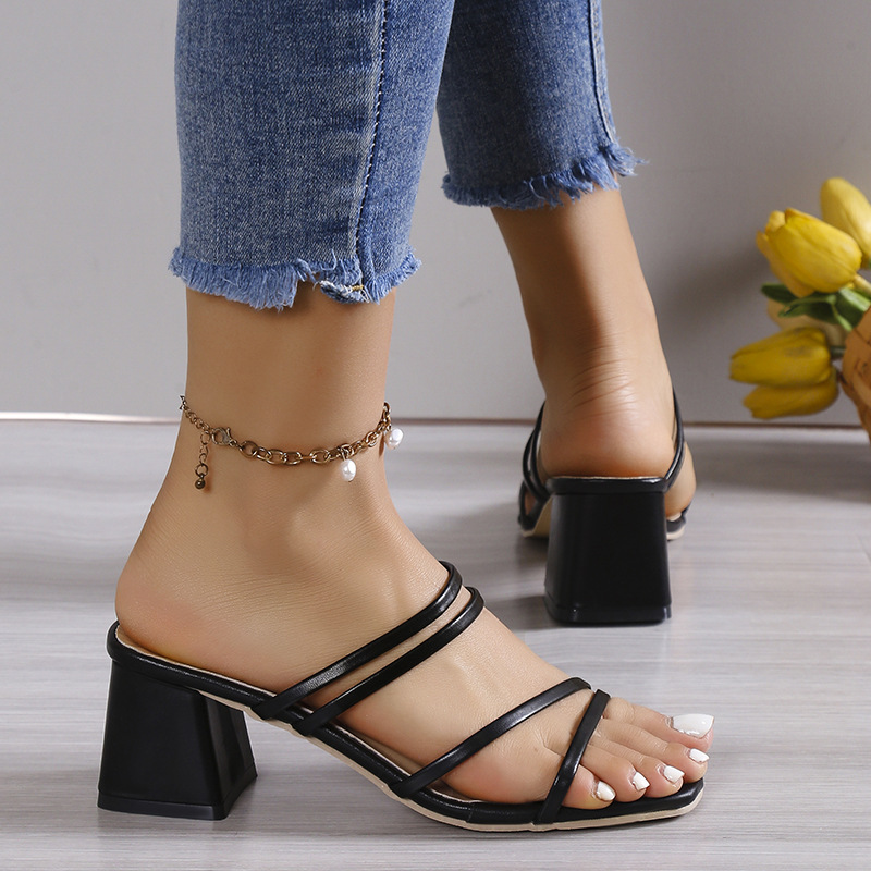 Fairy Style Medium Block Heel Women Sandals