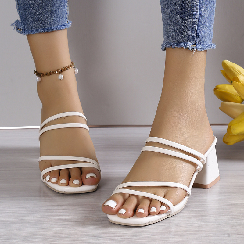 Fairy Style Medium Block Heel Women Sandals