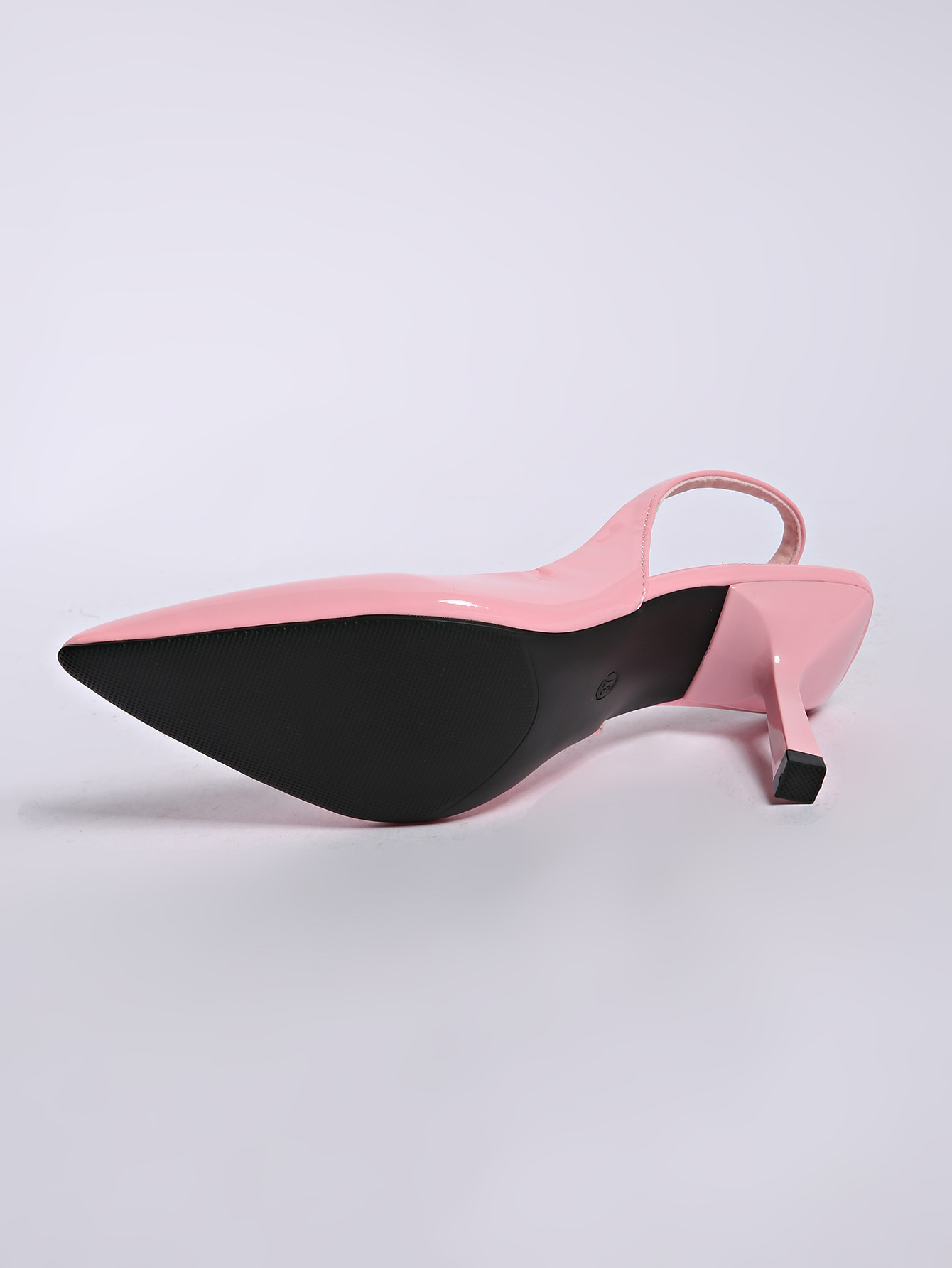Patent Leather Pointed Heel Sandals