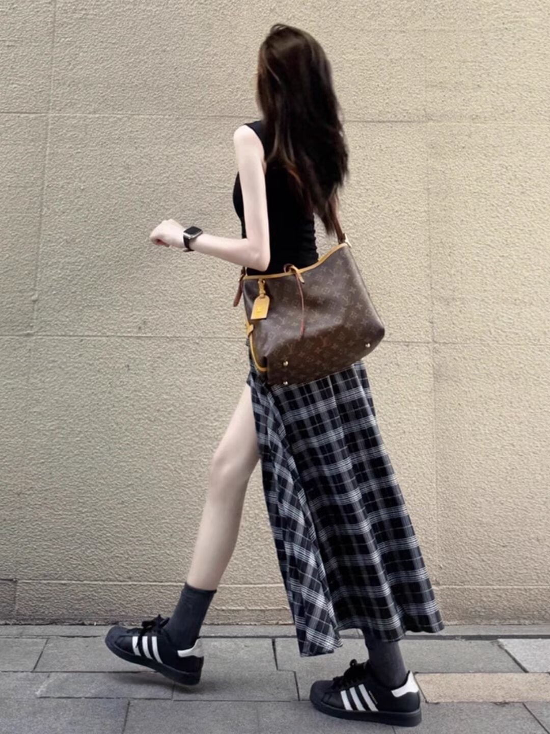 2025 Spring French Plaid Women Skirt