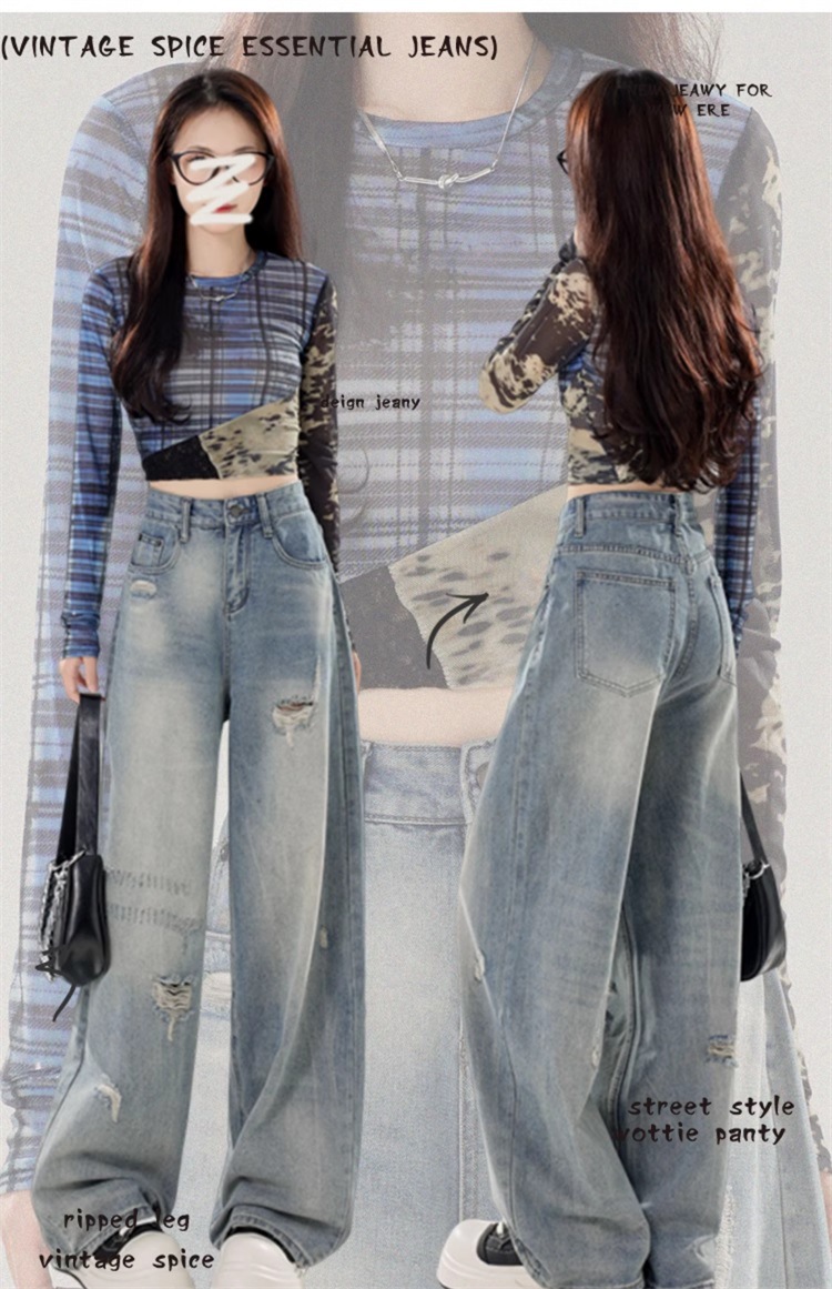 Women's Wide Leg Denim Pants