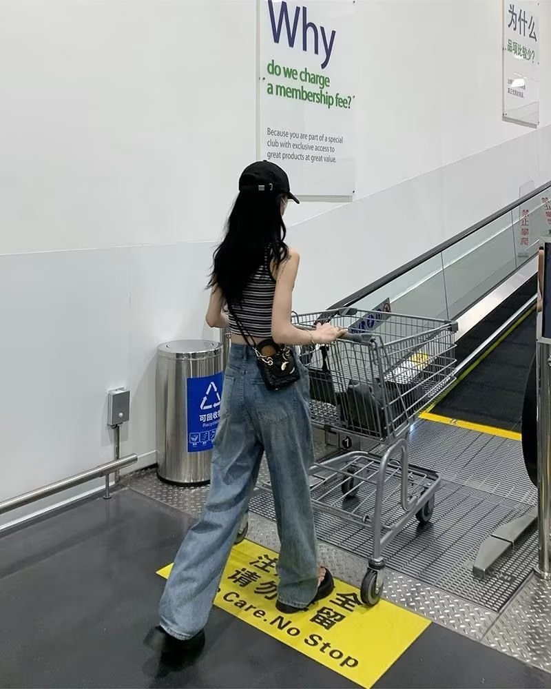 High Waist Ripped Denim Jeans