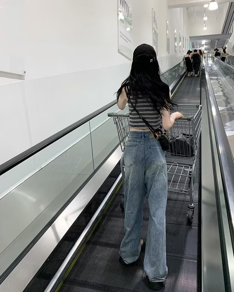 High Waist Ripped Denim Jeans