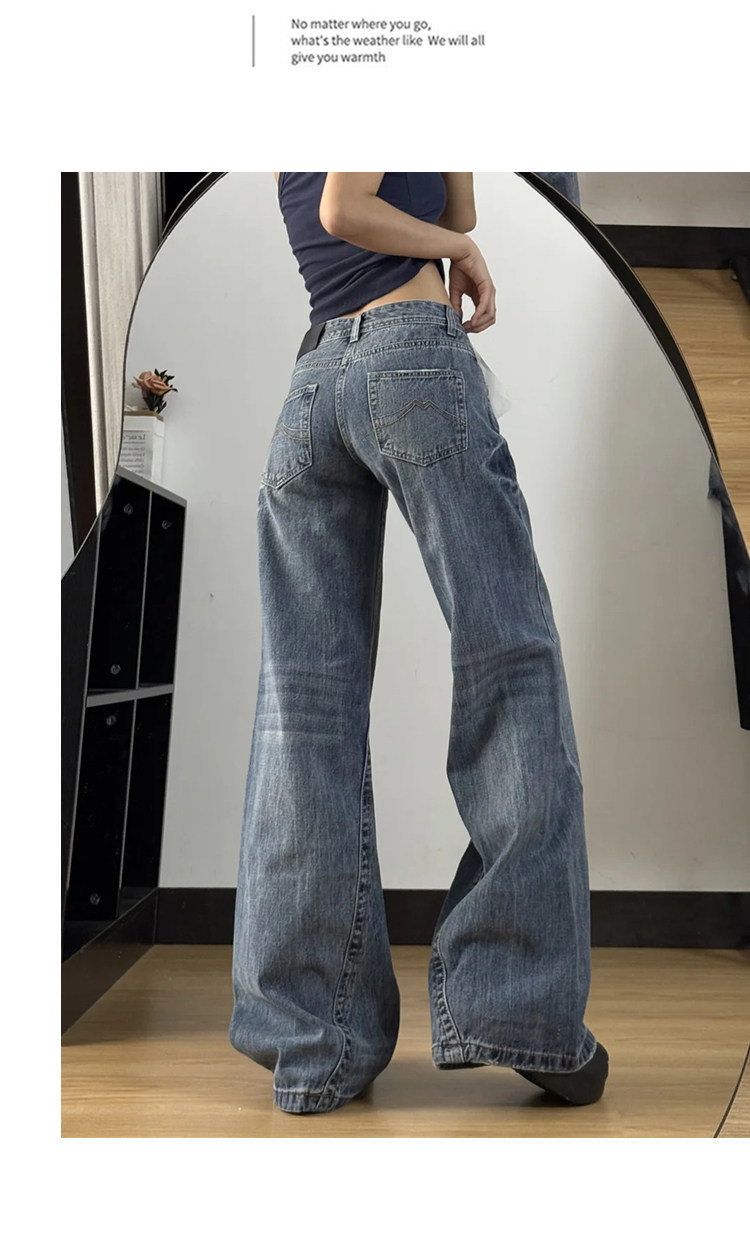 Women's Retro Low-Waist WideLeg Jeans