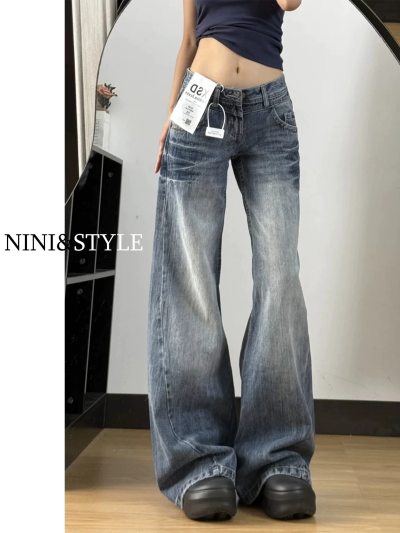 Women's Retro Low-Waist WideLeg Jeans