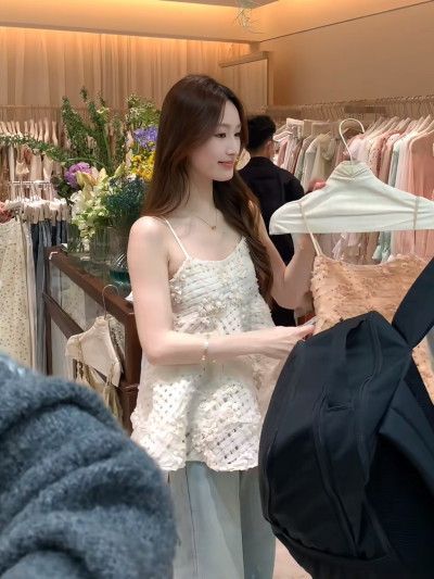 Korean Style Floral Summer Tank Top