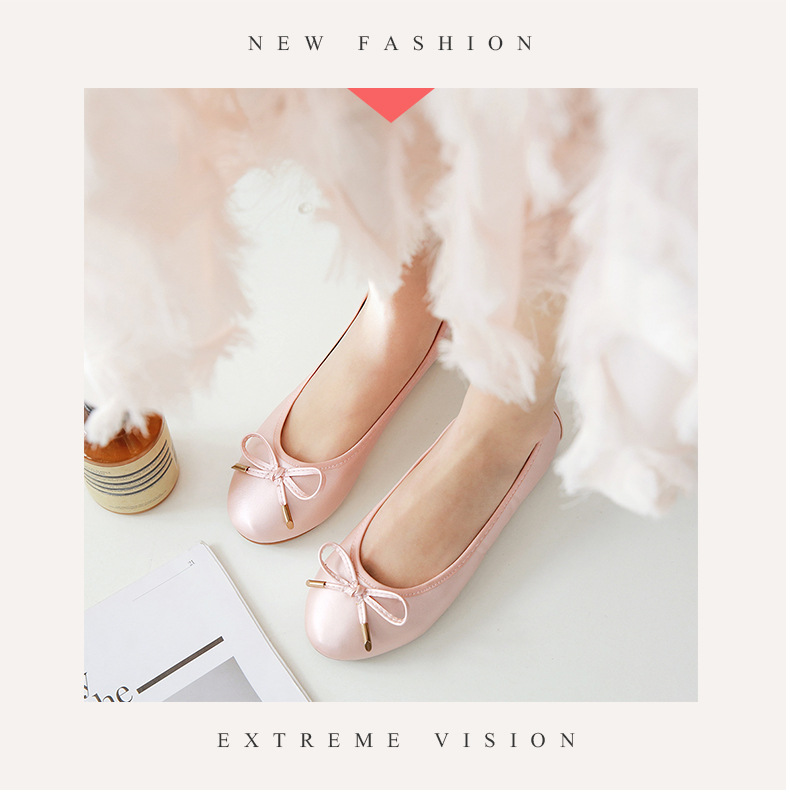 Women's Foldable Bow Flat Shoe