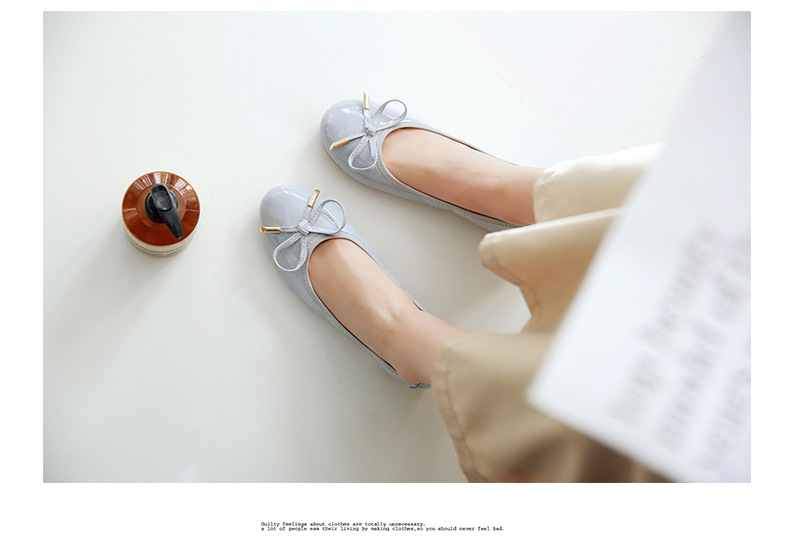 Women's Foldable Bow Flat Shoe