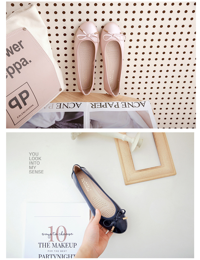 Women's Foldable Bow Flat Shoe