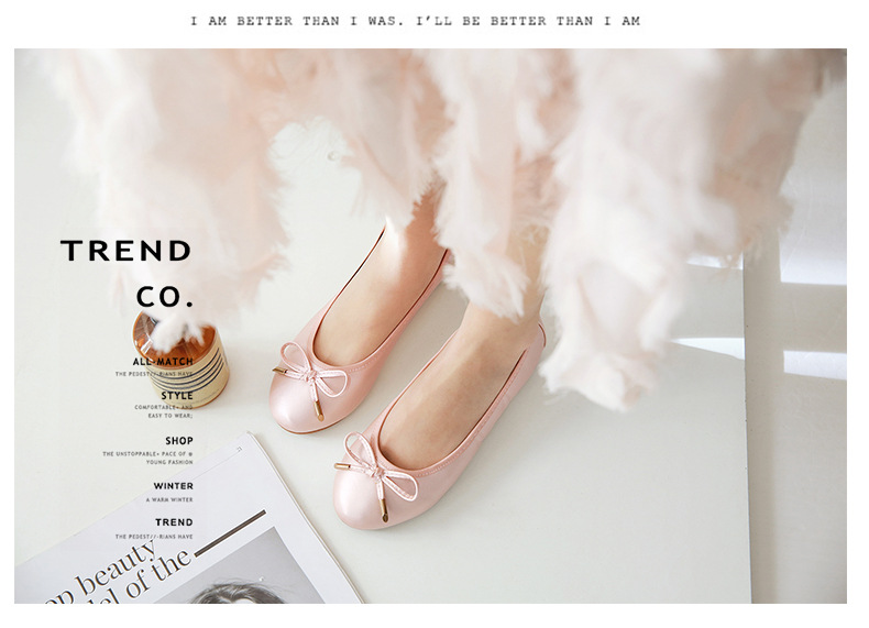 Women's Foldable Bow Flat Shoe