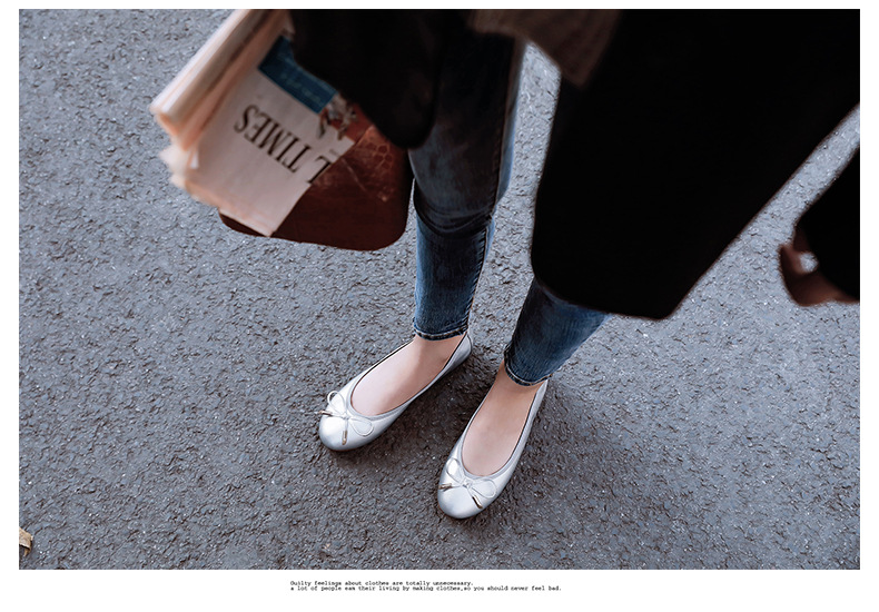 Women's Foldable Bow Flat Shoe