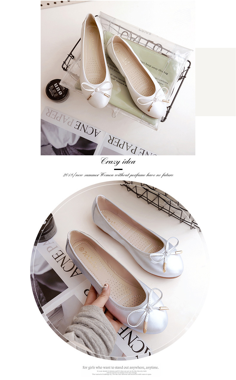 Women's Foldable Bow Flat Shoe