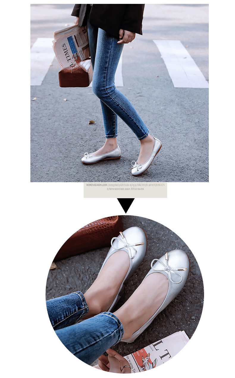 Women's Foldable Bow Flat Shoe