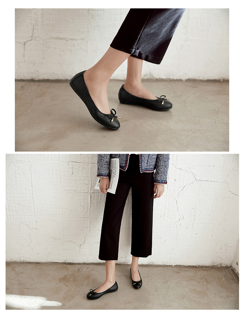 Women's Foldable Bow Flat Shoe