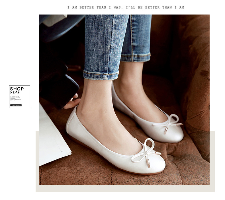 Women's Foldable Bow Flat Shoe