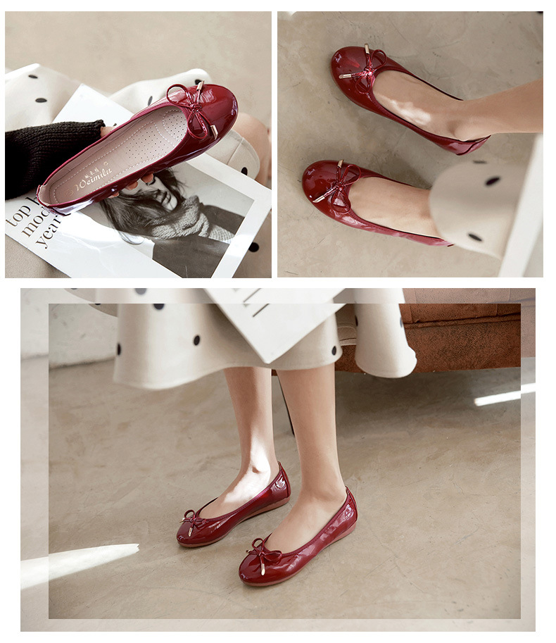 Women's Foldable Bow Flat Shoe