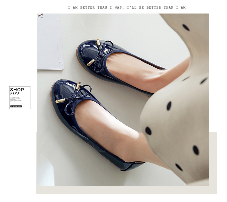Women's Foldable Bow Flat Shoe