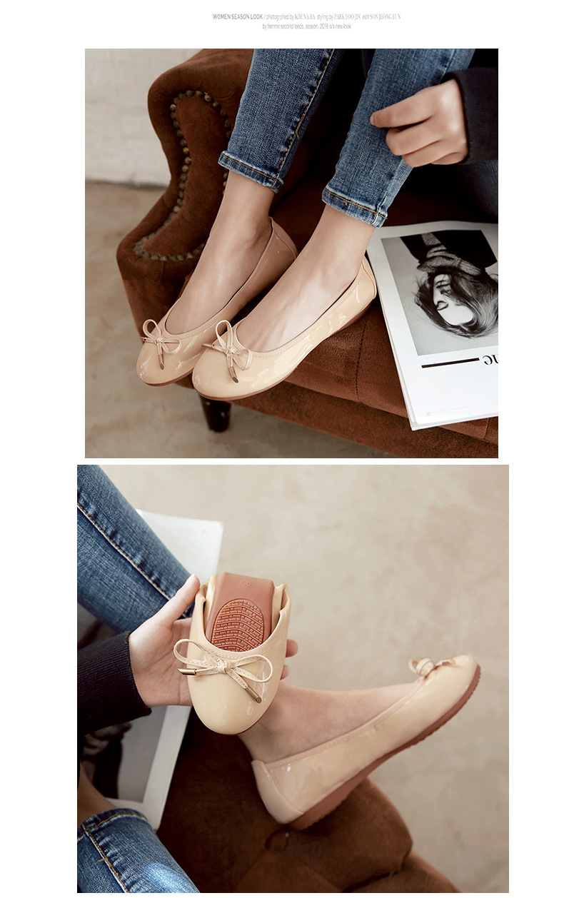 Women's Foldable Bow Flat Shoe