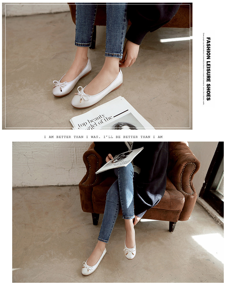 Women's Foldable Bow Flat Shoe