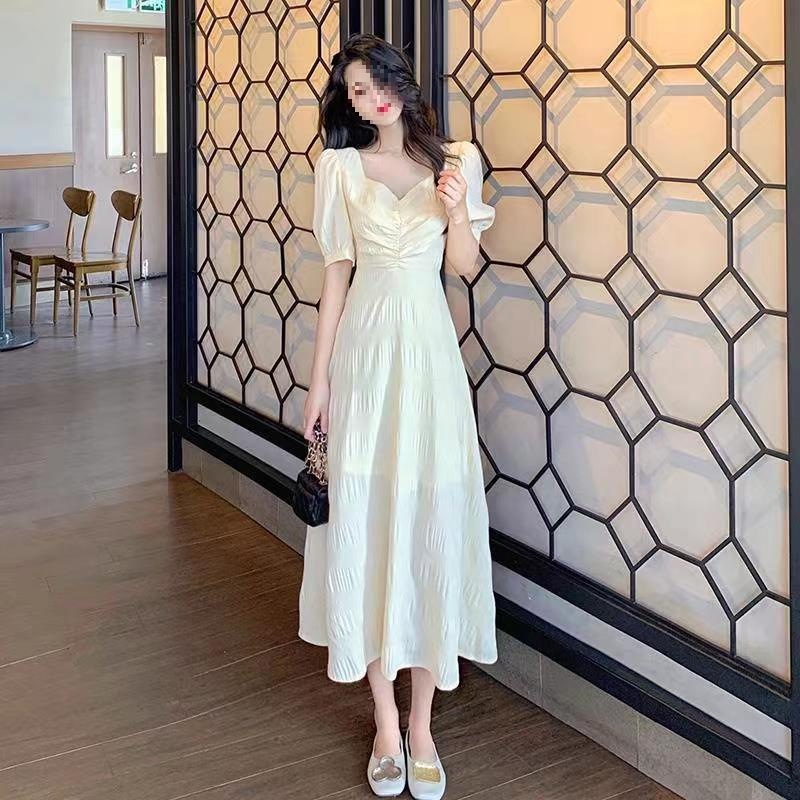 French V-neck Backless Dress