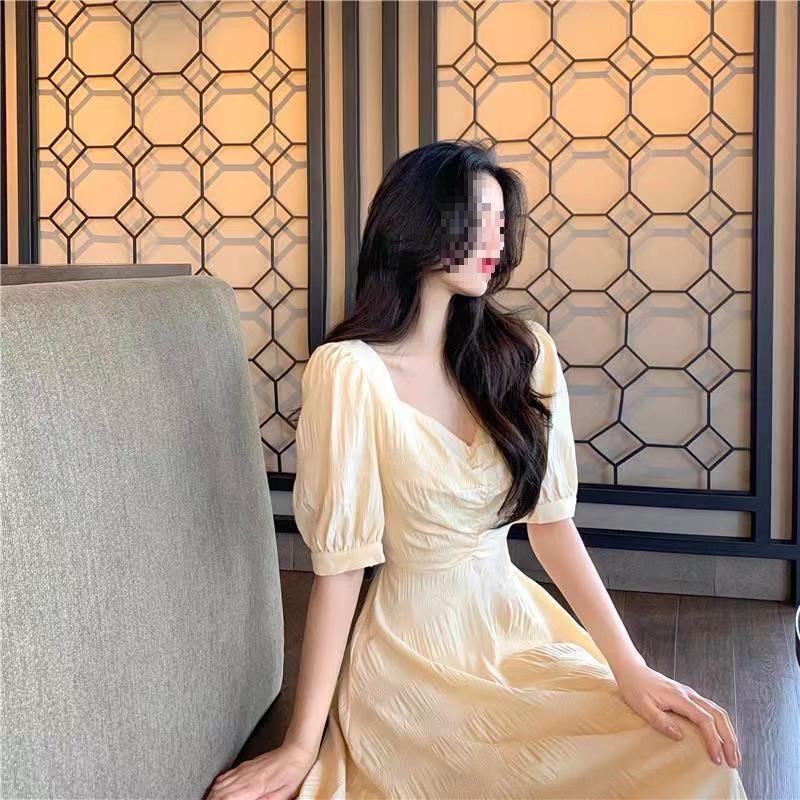 French V-neck Backless Dress
