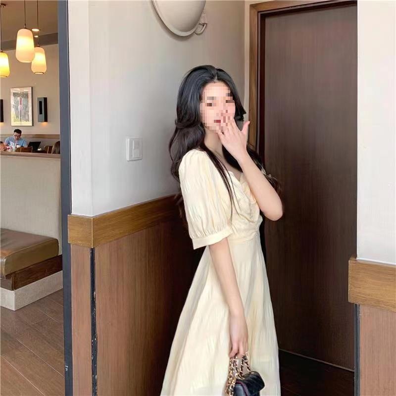 French V-neck Backless Dress