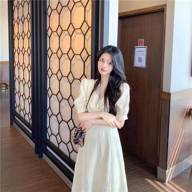 French V-neck Backless Dress