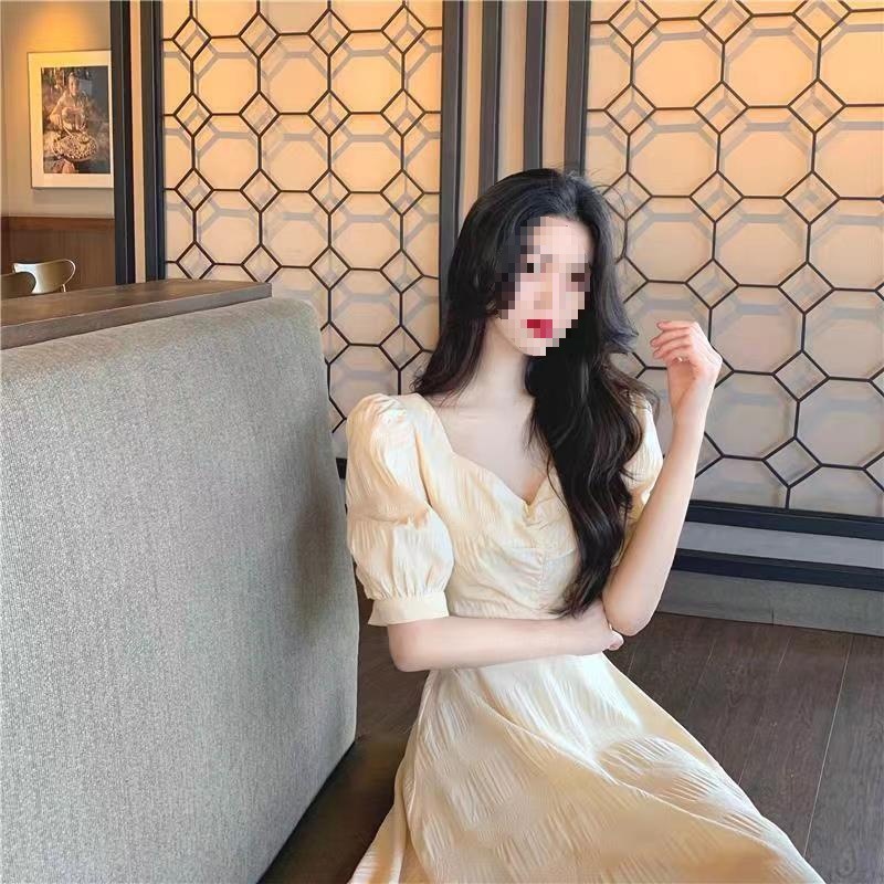 French V-neck Backless Dress