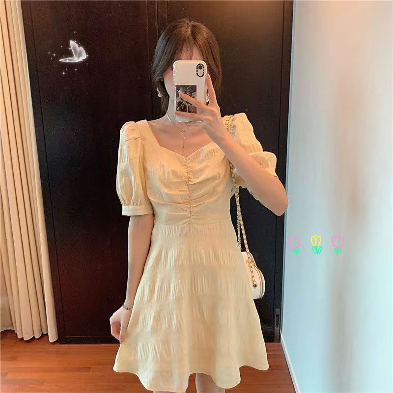 French V-neck Backless Dress