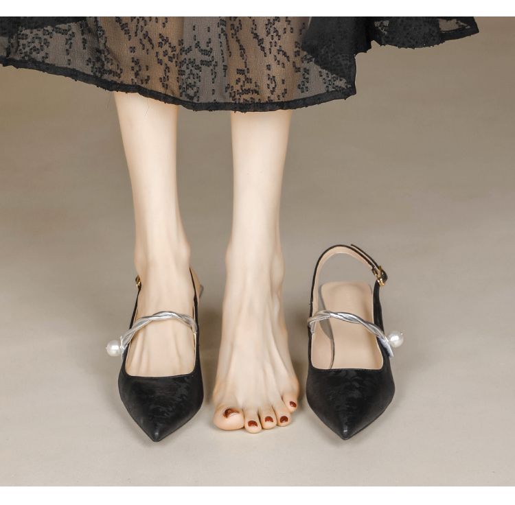 Chinese Stiletto Satin Sandals