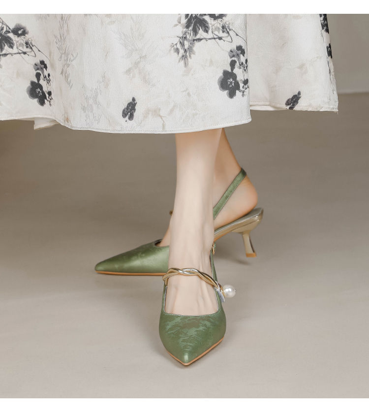 Chinese Stiletto Satin Sandals