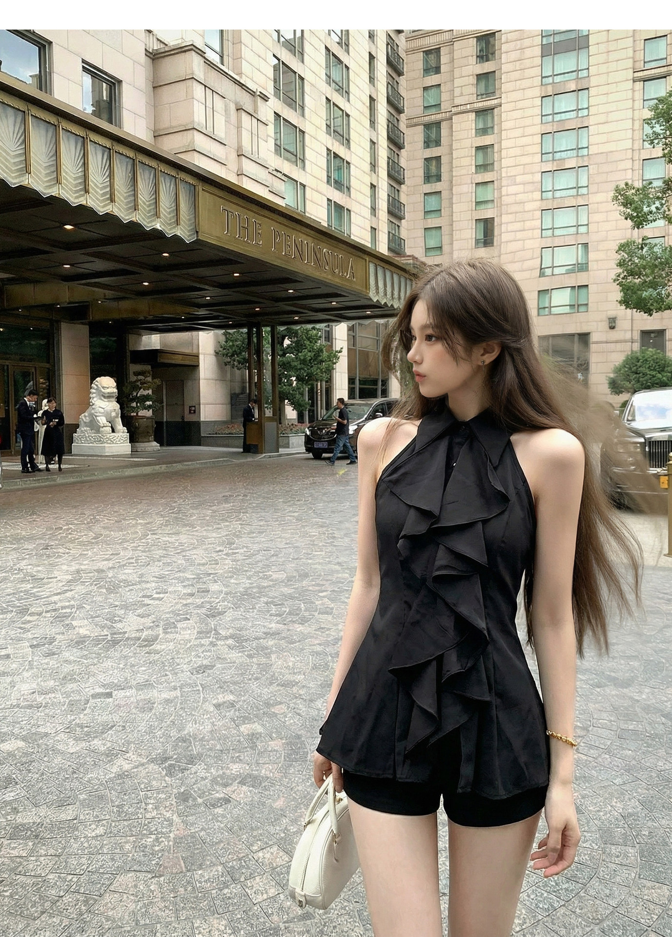 Women's Halter Ruffled Short Jumpsuit